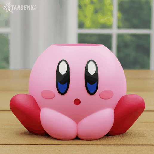 kirby09.png Держатель для ручки Kirby Planters Cute Decor Geek Game