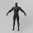 Black-Panther0019.png Black Panther Lowpoly Rigged