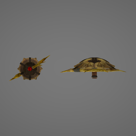 👹 MONSTER HUNTER WORLD GOLD RATHIAN SWORD AND SHIELD・ STL File for 3D ...