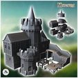 1-PREM.jpg Medieval building with external stone staircase and large columned canopy (7) - Medieval Gothic Feudal Old Archaic Saga 28mm 15mm RPG