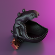 render_2.png Файл STL Скульптура динозавра Настольный органайзер для ключей в прихожей・Дизайн 3D принтера для загрузки