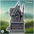 5.jpg Large medieval house with awning and concave roofs (36) - Medieval Middle Earth Age 28mm 15mm RPG Shire