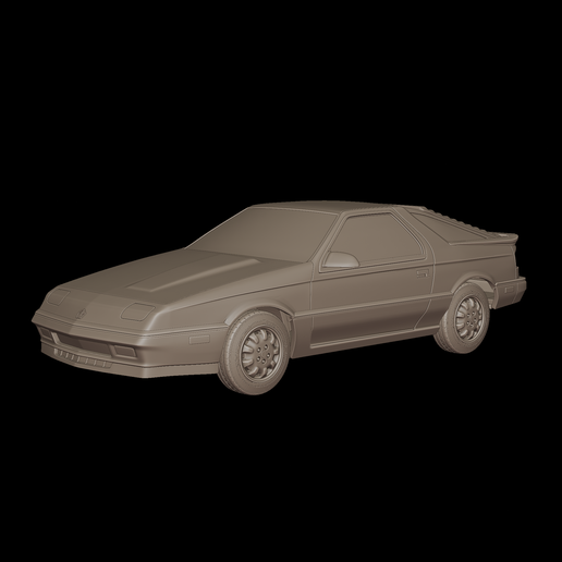 crysler daytona shelby z 1987 3d print model