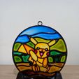 IMG_MIX2S_20230313_154014.jpg Stained glass of Pikachu (Pokémon)