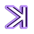 K_Ucase.stl squid game - alphabet font - cookie cutter