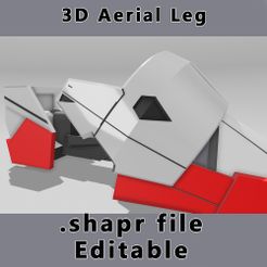 shapr.jpg 3D-Datei 3D SD Gundam Aerial Leg .shapr Datei・Modell für 3D-Drucker zum Herunterladen