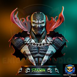 BPR_Composite_FC.jpg Archivo 3D SPAWN BUST - FAN ART・Design para impresora 3D para descargar