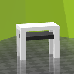 bedroom-bedside-table.png OBJ file Bedroom bedside table: doll furniture・Design to download and 3D print