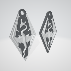 Knipsel.png STL file Skyrim keychain・Model to download and 3D print