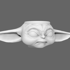 3.png Free OBJ file BabyYoda Star Wars Mug・Model to download and 3D print