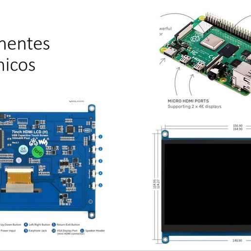 🎭 raspberry pi4 Case - display 7 in・Free 3D File for ・Cults