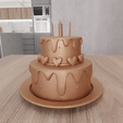 untitled1.png 3D Birthday Cake Decor Gift for Girlfriend with Stl File & 3D Printing, Birthday Cake Candle, Cake Decoration, Cake Candle, Wedding Cake