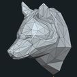 PWH-16.jpg Low poly Wolf head