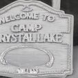 CampCrystalLake03.jpg R3D Supports for Camp Crystal Lake Sign for 28-32mm Miniatures with Magnet Slots and Base