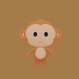 16.png Cartoon Monkey for 3D Printing