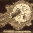 10670faf976caac3978d6a86db604a20_preview_featured.jpg Archivo STL Le Voyage dans la Lune - Un viaje a la Luna - Georges Méliès・Objeto para impresora 3D para descargar