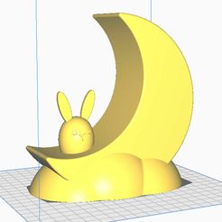 1.jpg Fichier 3D Lapin sur la lune Vase Porte-stylos・Plan pour impression 3D à télécharger