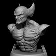 render gris.jpg Wolverine bust 3d print