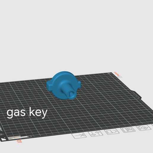 gas key 3D model preview