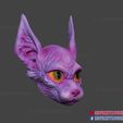 Sphynx_Cat_Mask_STL_3dprintmodel_05.jpg Sphynx Cat Mask Halloween Cosplay Helmet for 3D Print