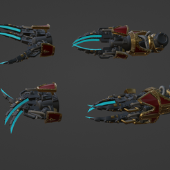 Claw-weapons-colored.png [Tabletop Minis - FREE & presupported] CLAW WEAPONS Addon Pack for Space Knight Bondsman