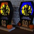 007.jpg HALLOWEEN COUNTDOWN CALENDAR - WITH LED LIGHTING - ENGLISH AND FRENCH VERSION