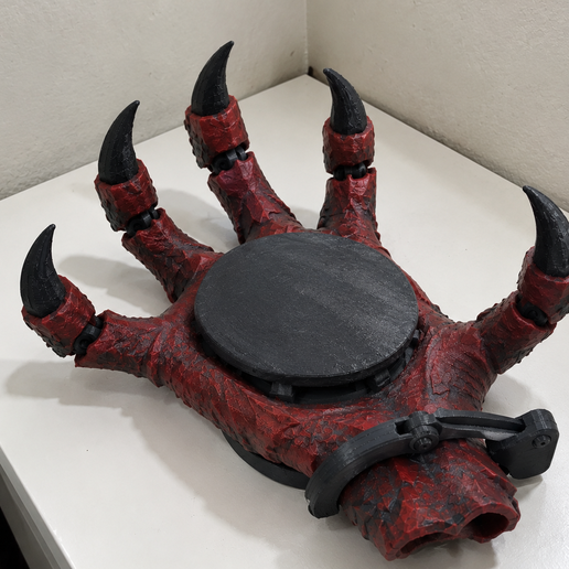 Demon Claw Mechanical Mug Coaster – Halloween Horror 3D Printable Design