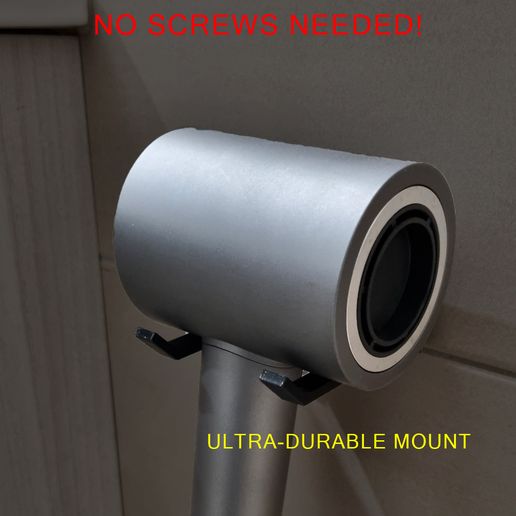 Indestructible Hairdryer Wall Mount – No Screws! (PETG Optimized)