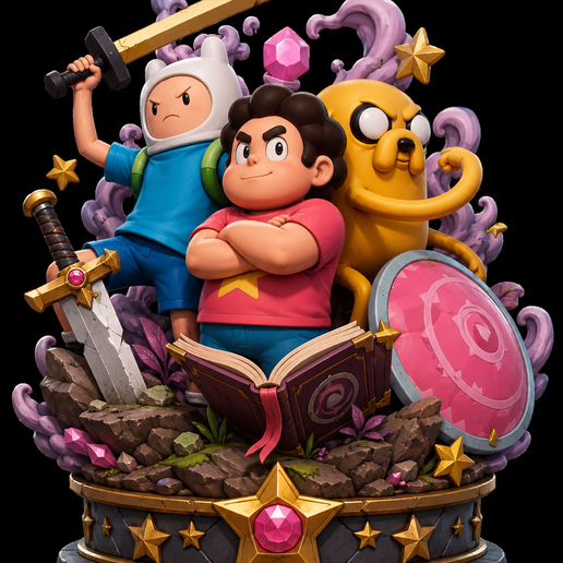 Steven Universe Adventure Time Cross Over 3D model by jerryclinton
