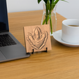 dinosaur-footprint.png Dinosaur Footprint CNC Relief – STL 3D Model for Wood Carving | CNC Router Digital File (Personal Use)