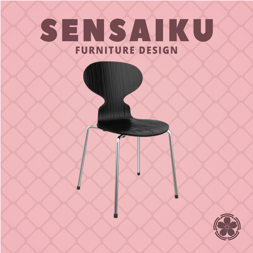 Miniature Replica 1:12 01. Arne Jacobsen Ant Chair for Miniature Dollhouse - Vitra - 3D Print Instant Download - Miniature Furniture Designer Series