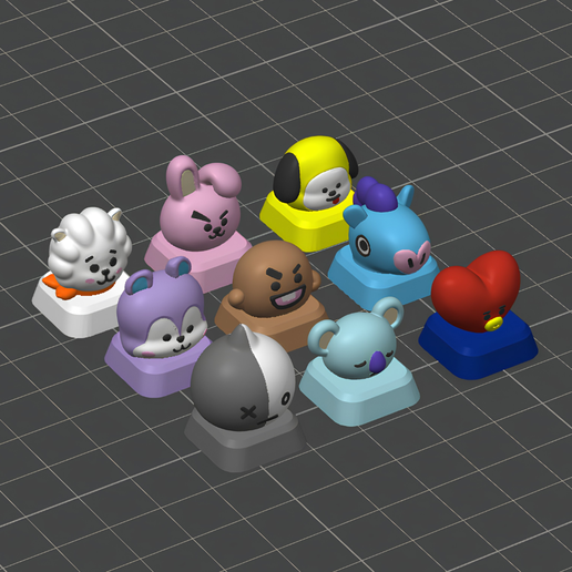 BT21 KEYCAPS- CUSTOMIZABLE KEYCAP
