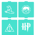 1.png Harry Potter stencil set of 4 for Coffee and Baking