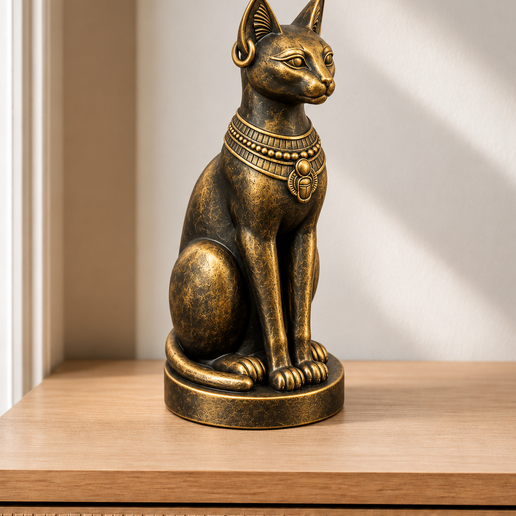 07-handbemalt-gold.png Bastet STL & 3MF – vier Größen, Bambu Lab A2L/P2S | FehnFactory