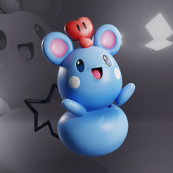 Azurill12.png AZURILL POKEMON WITH LITTLE HEART - FANART