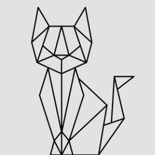 gato2.png Animales Geométricos 2d - 34 modelos de pared