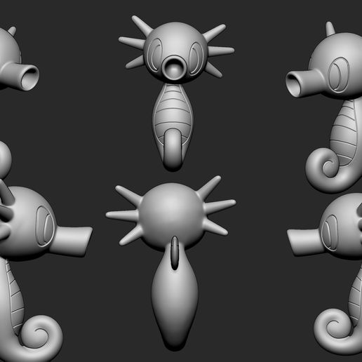 horsea-4.jpg Pokemon - Horsea with 2 poses