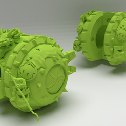 KrootBallRender1.png STL-Datei Kroot Ball, count as Tau Devilfish transport kostenlos・Design für 3D-Drucker zum herunterladen