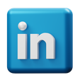 Linkedin.png Social Media 3D Illustration [Blend, FBX, OBJ, PNG] [FR].