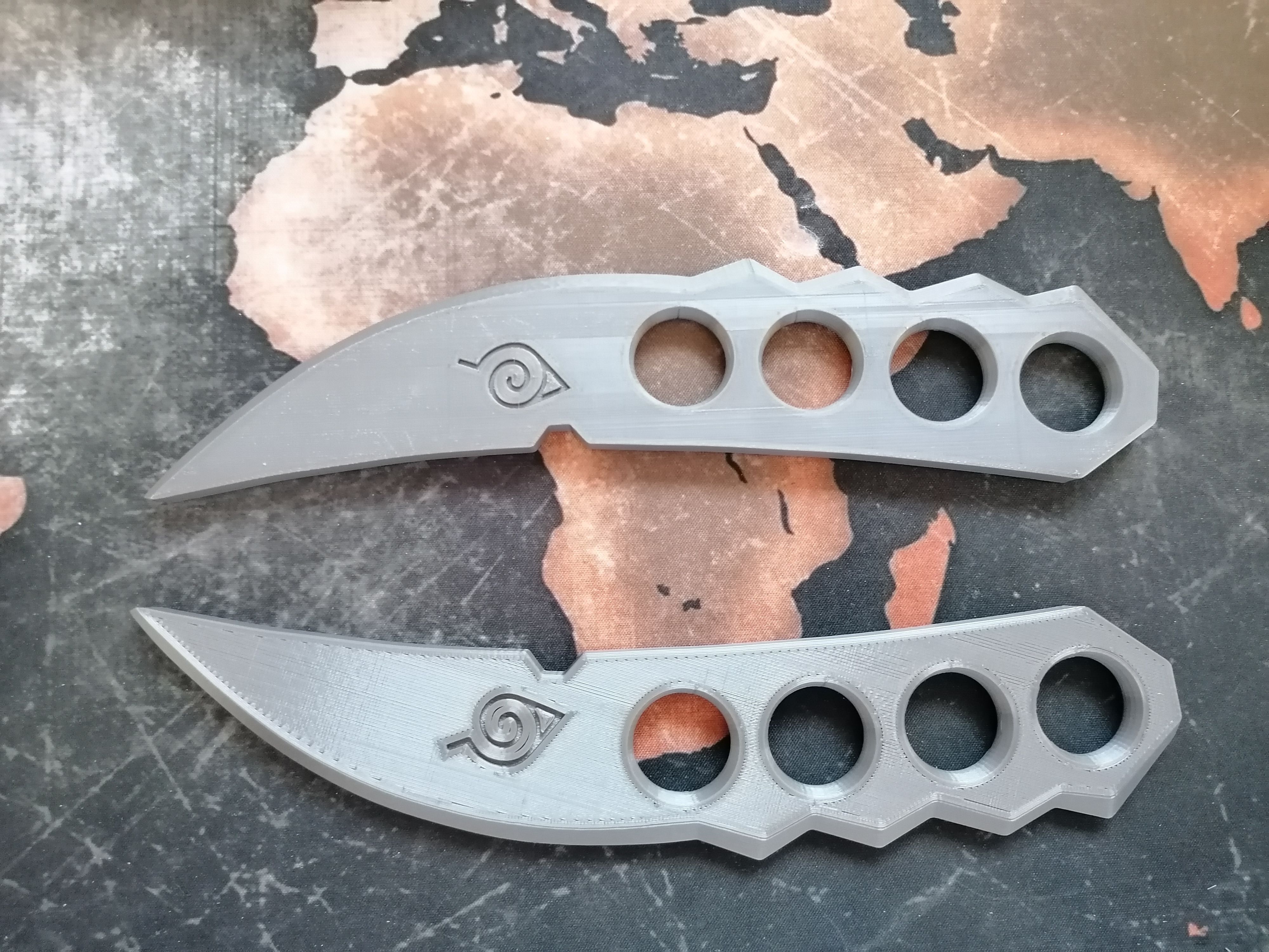 Archivo STL chuchilla chakra Asuma Naruto Kunai Derecha e Izquierda