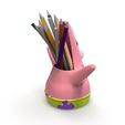 PatrickStarPreview.19.3.jpg Patrick Star Pencil Holder - 3D Printable Digital File