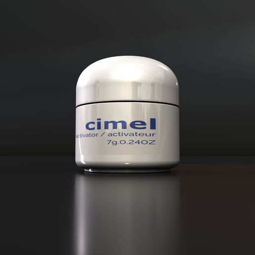 small cream container