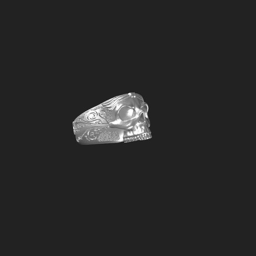Skull ring 3D model preview