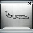 citation-ii.png Wall Silhouette: Airplane Set