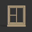 Window-4-4.png MINIATURE WINDOW 1:24 SCALE FOR DOLL HOUSE
