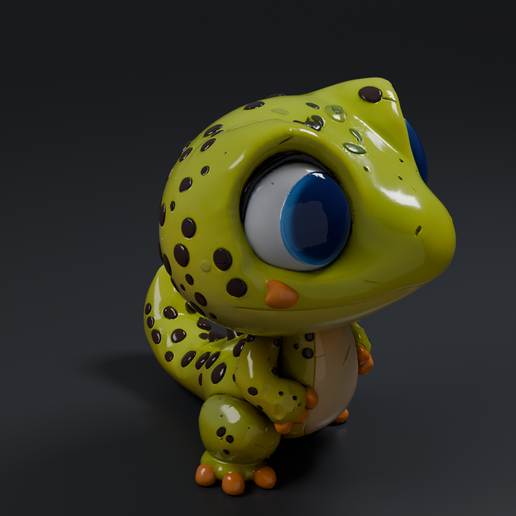 Gecko Chibi 1 3D printable STL miniature