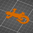 1.png 2D Keychain Model – Lizard – Customizable for Your Logo – Ready for 3D Printing