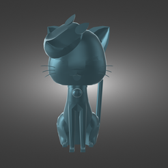 cat-render.png Бесплатный STL файл Cat・3D-печатная модель для загрузки