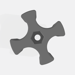 Sterngriff-M6-Body.png Free STL file Star handle M6・3D printable model to download