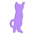 gato down.stl minimalist cats